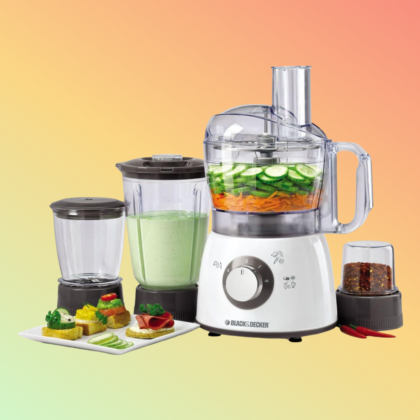 Black & Decker FX400BMG-B5 Food Processor With Blender