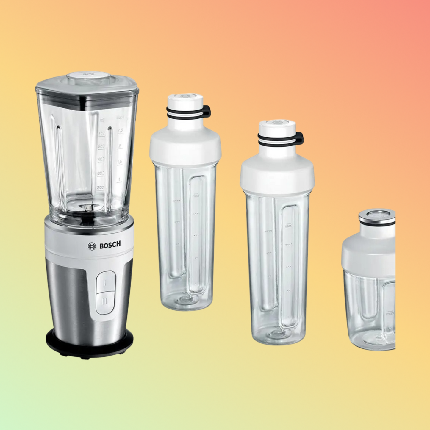 BOSCH Mini Blender VitaStyle Mixx2Go 350W, Silver