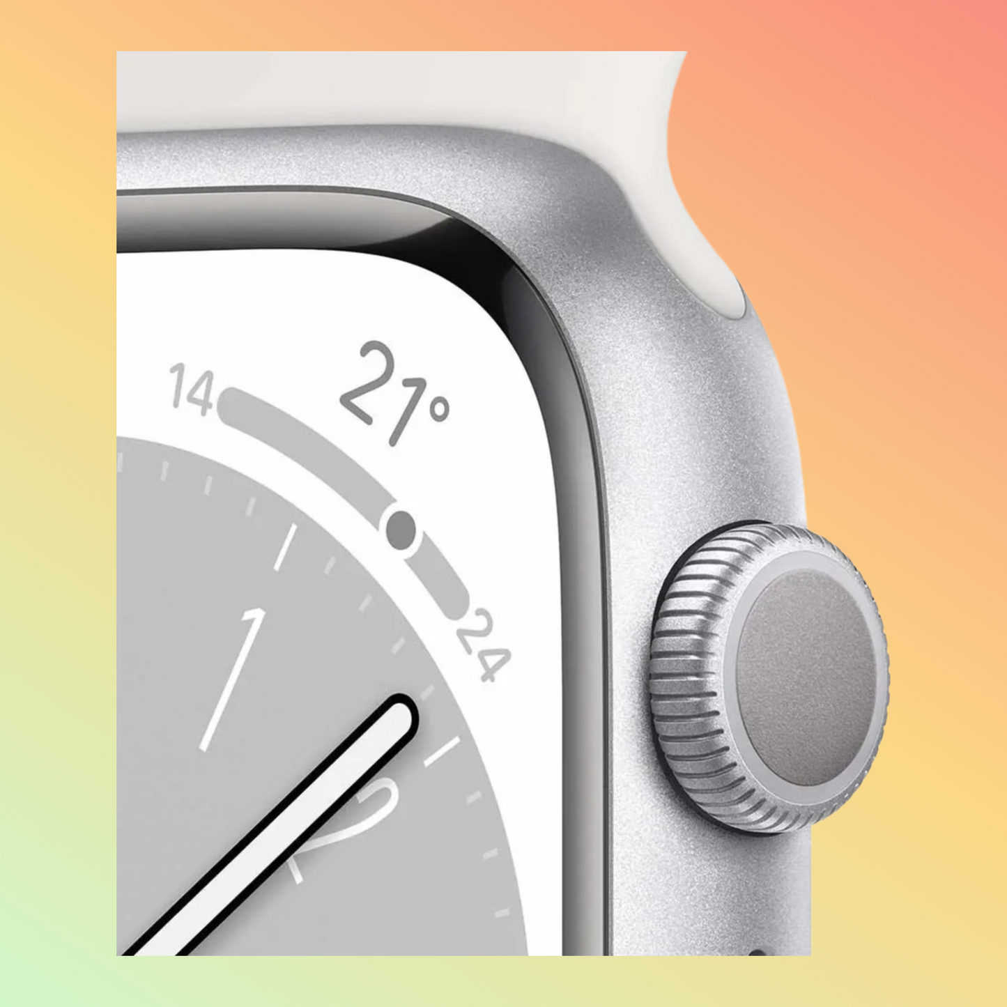 Apple Watch Series 8 GPS 41mm Silver Aluminium Case with White Sport Band