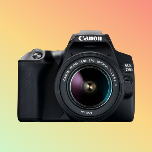 Canon EOS 250D DSLR Camera, Black+ EF-S 18-55mm f-3.5-5.6 III