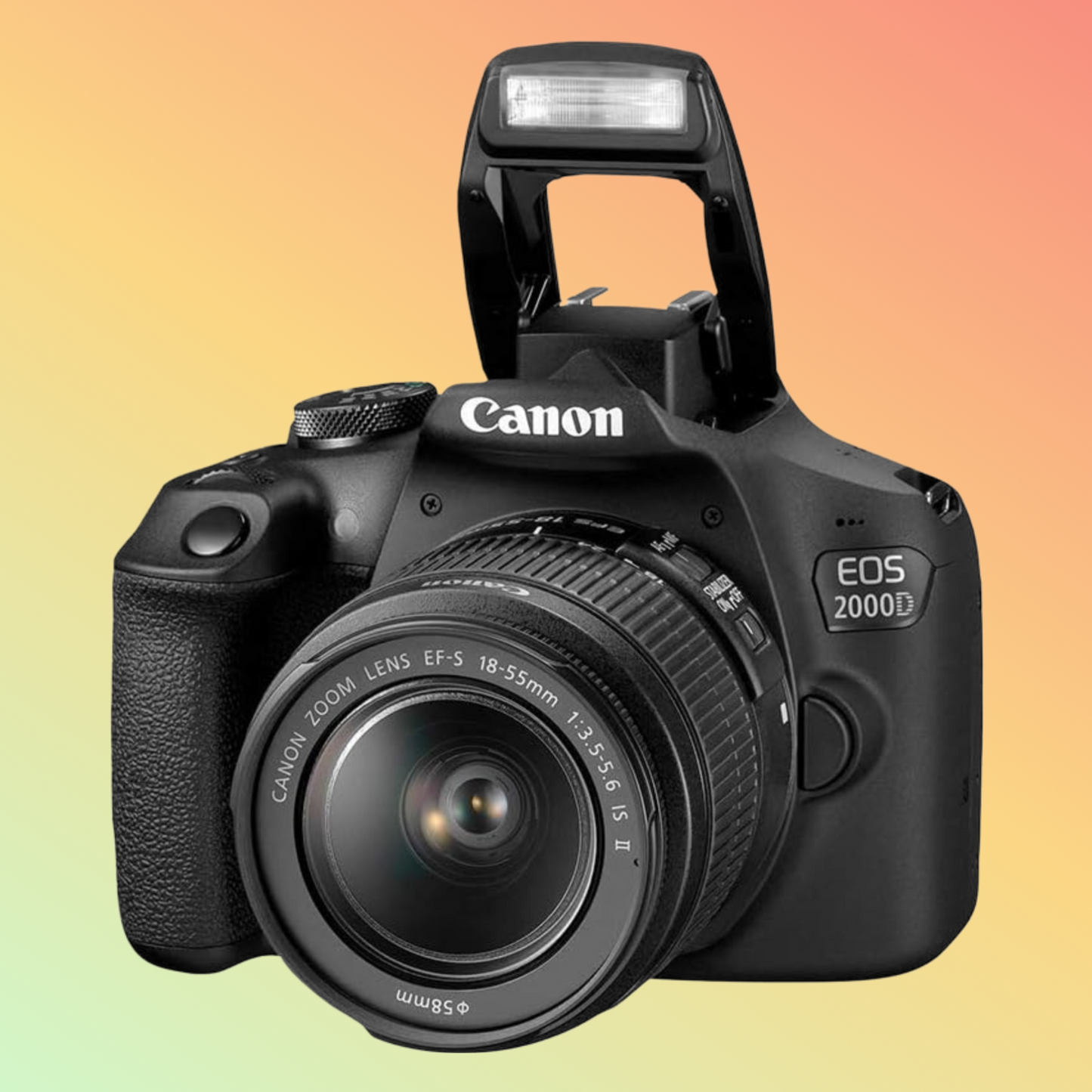 Canon EOS 2000D DSLR Camera with 18-55mm Lens and 50mm F18