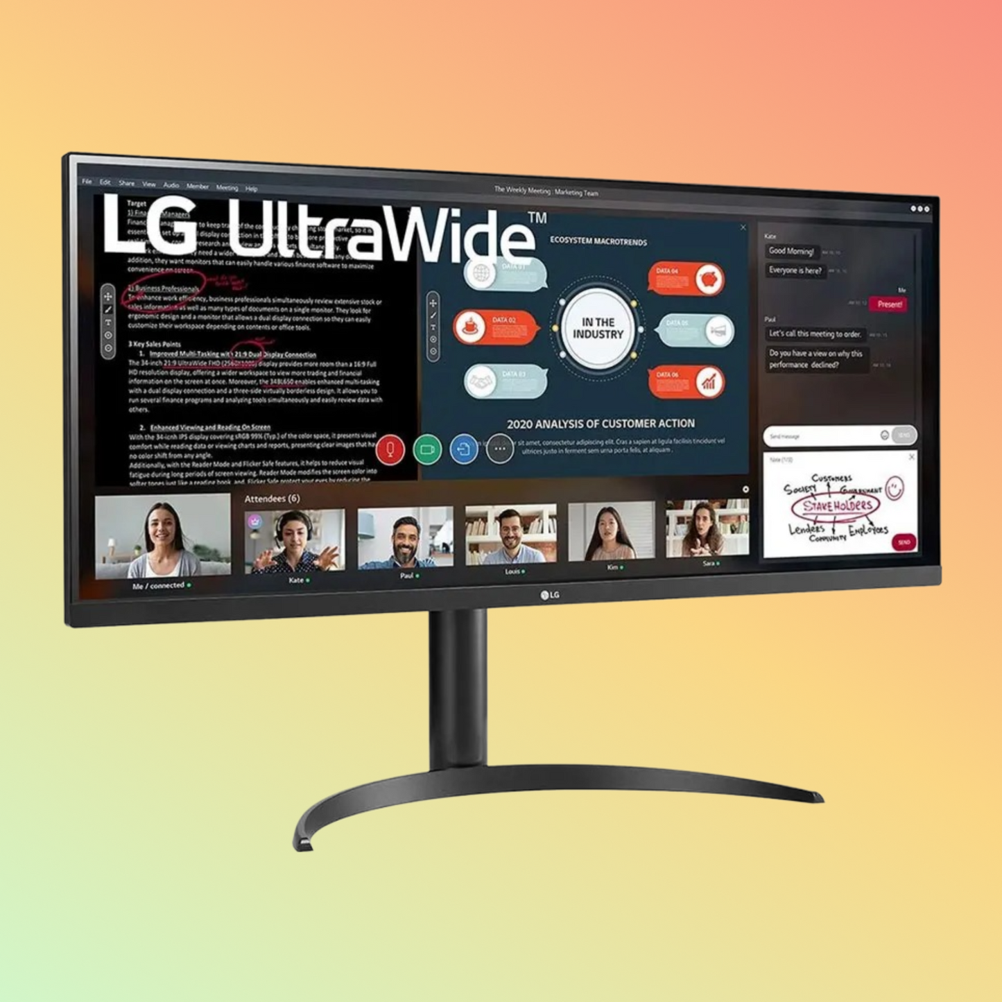 LG 34" WP550 21: 9 UltraWide Full HD IPS Monitor with AMD