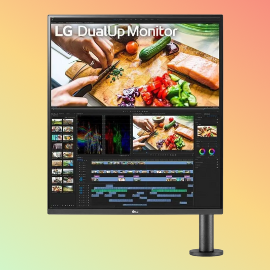 LG 28" 28MQ780-B 16: 18 DUALUP MONITOR w/ERGO STAND
