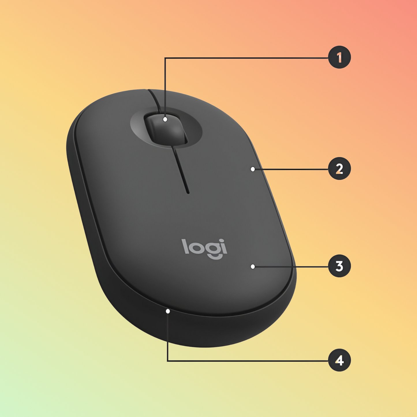 Logitech MK470 Slim Wireless Keyboard and Mouse Combo, Graphite