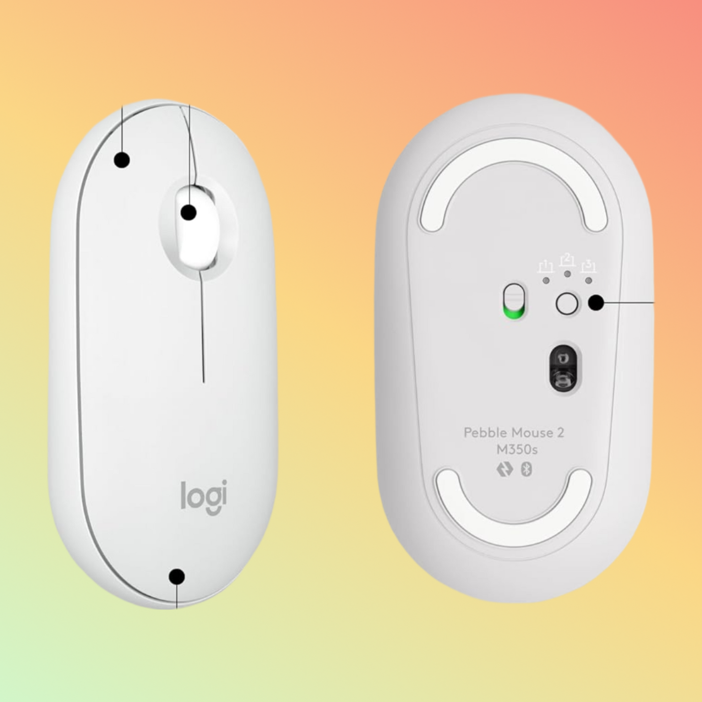 Logitech PEBBLE MOUSE 2 M350S- White