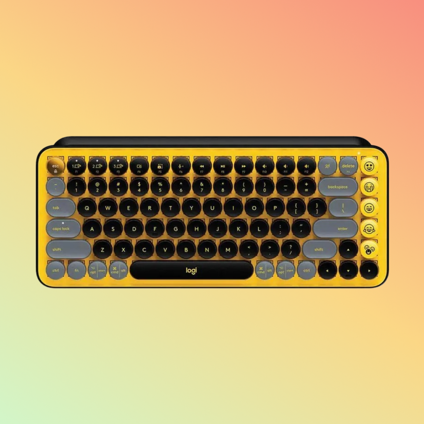 Logitech POP Keys Bluetooth Mechanical Keyboard, Blast Yellow