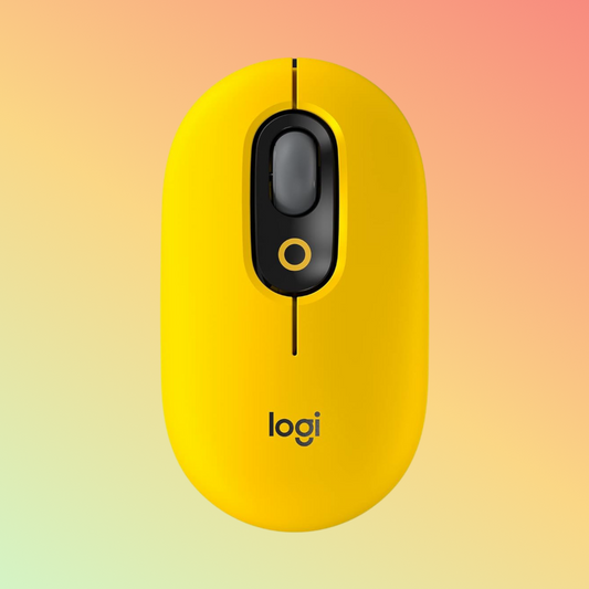 Logitech POP Wireless Mouse with Emoji Button Function, Blast Yellow