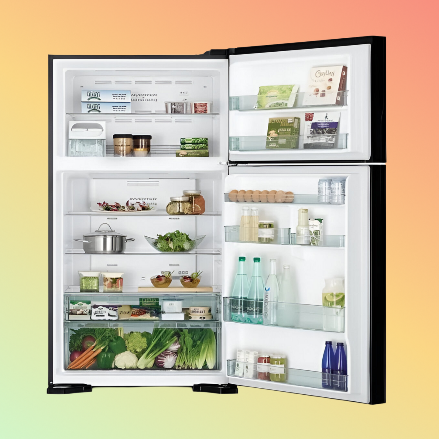 Hitachi RV715PUK7KPSV 710Ltrs Inverter Refrigerator, Pure Silver