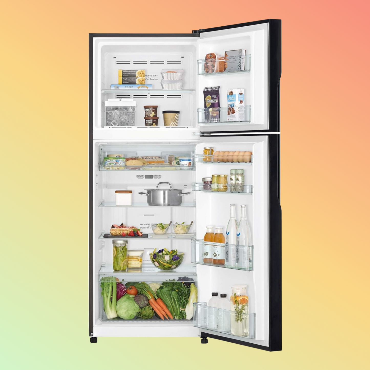 Hitachi RVX500PUK9KBSL 500 Ltr Top Mounted Double Door Refrigerator, Silver