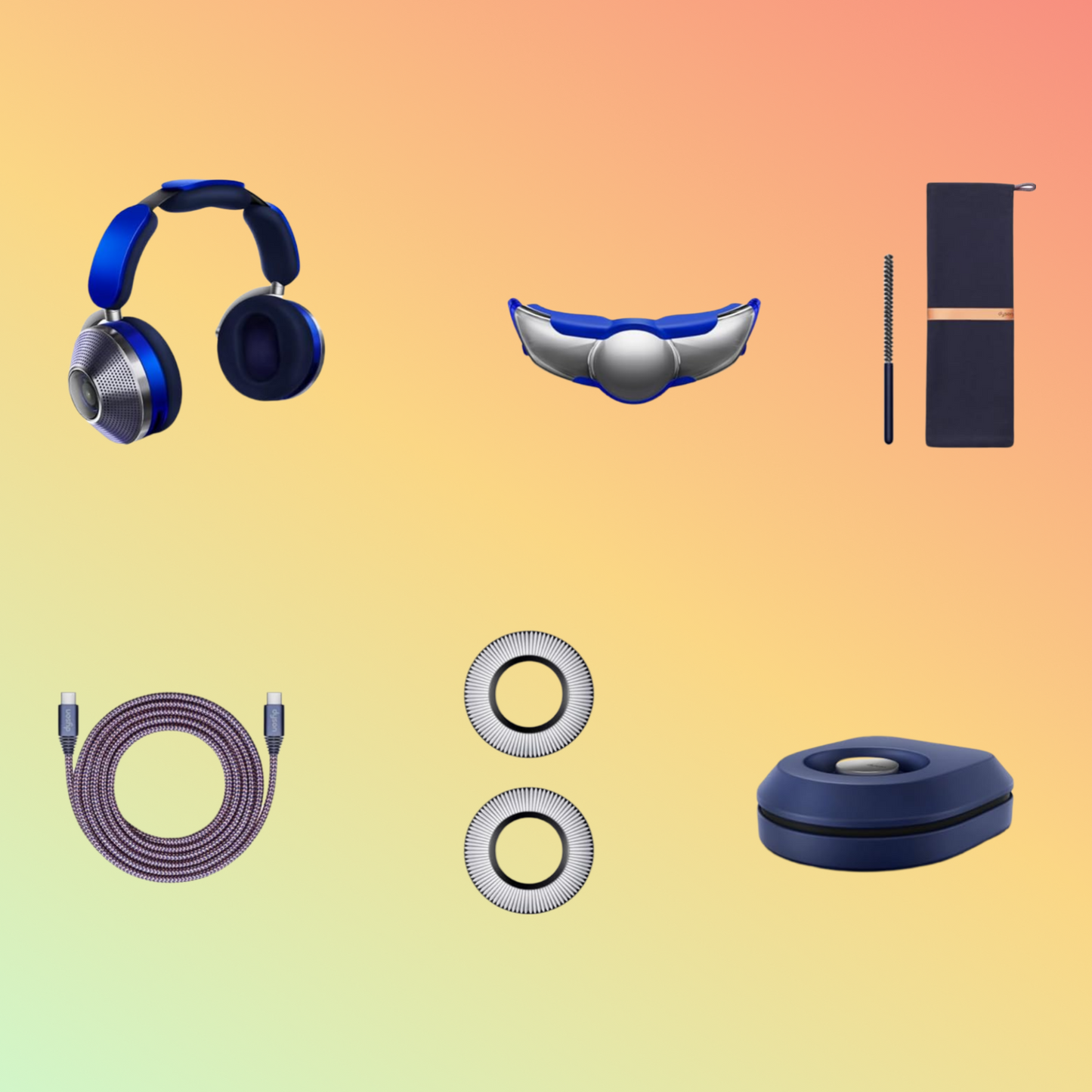 Dyson Zone™ Absolute+ headphones with air purification  (Ultra Blue/Prussian Blue)