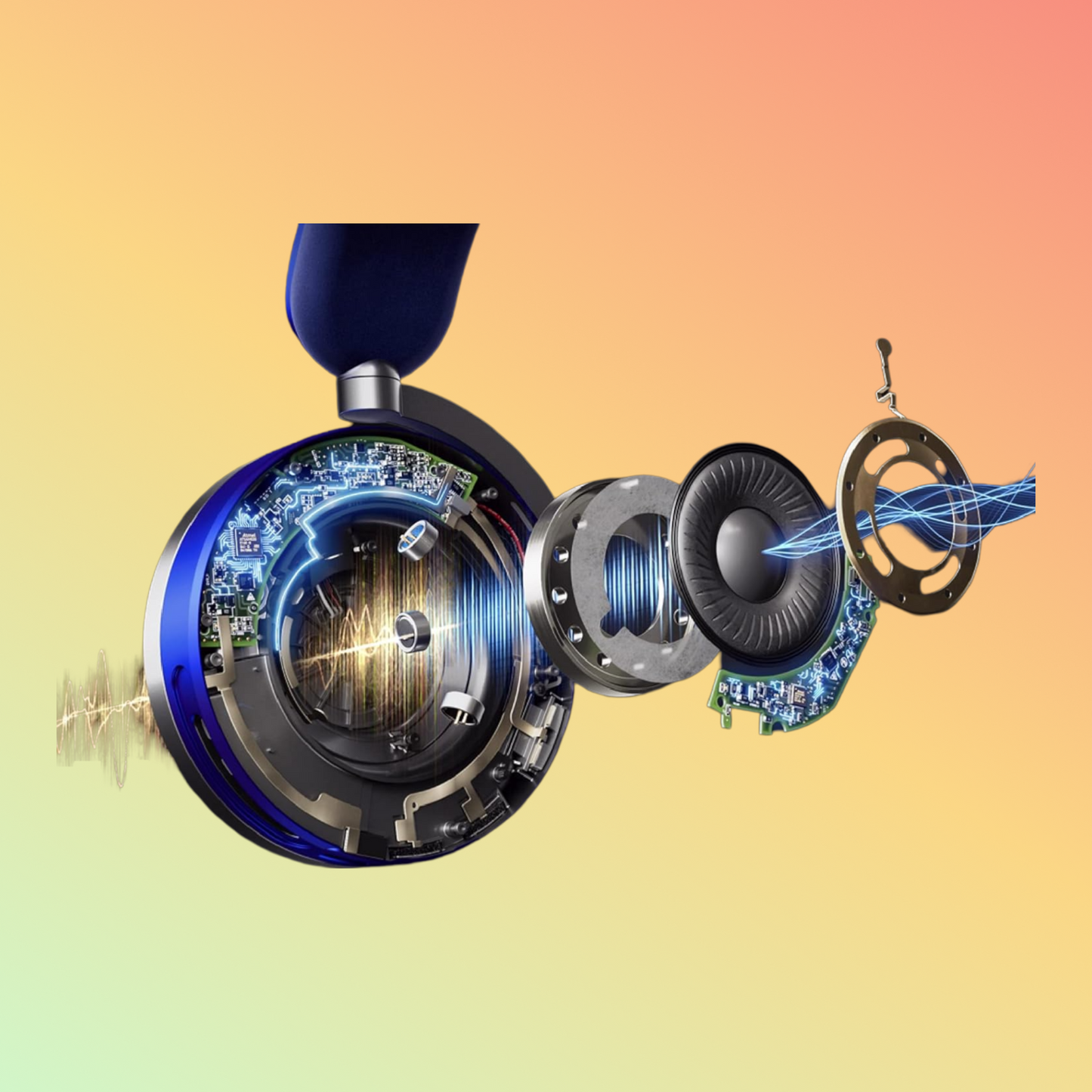 Dyson Zone™ Absolute+ headphones with air purification  (Ultra Blue/Prussian Blue)