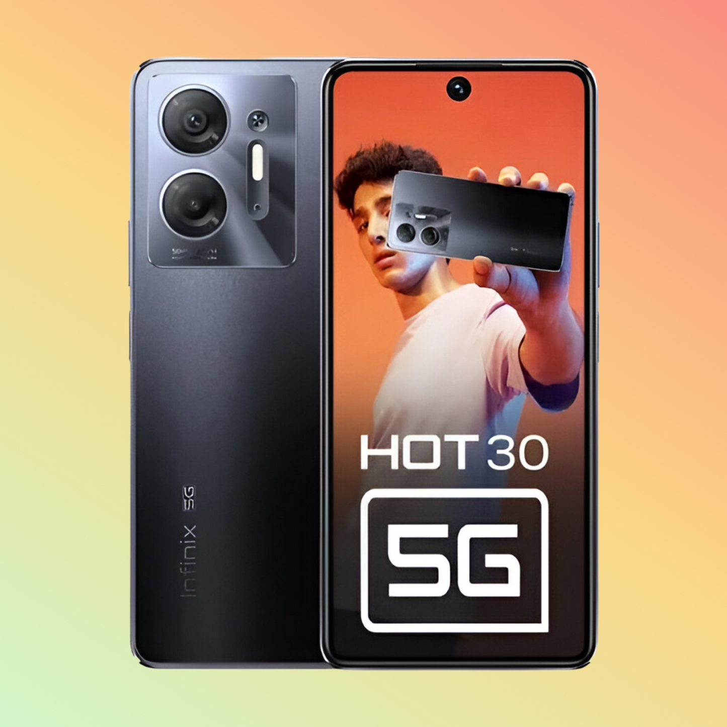 Infinix HOT 30 5G (128GB+16GB) Incluing 8GB Extended RAM International version (Knight black)