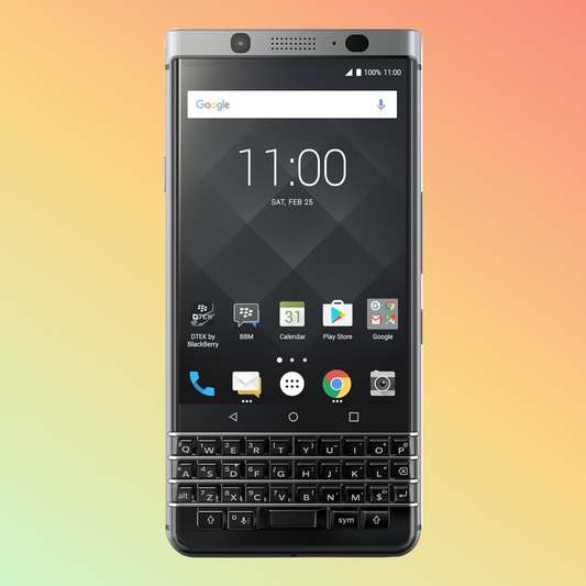 BlackBerry KEYone 32GB 3GB RAM UK SIM Free Single SIM Smartphone Silver, Black
