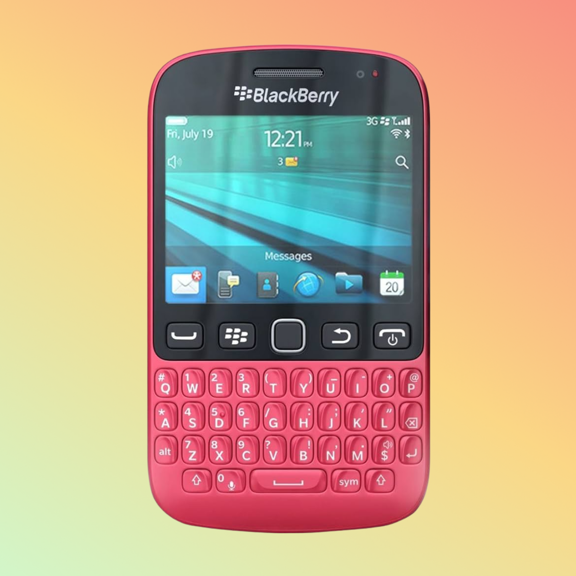 BlackBerry 9720 Samoa in Pink - Front View