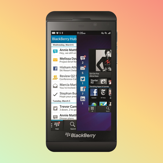 BlackBerry Z10 in Black - Front View