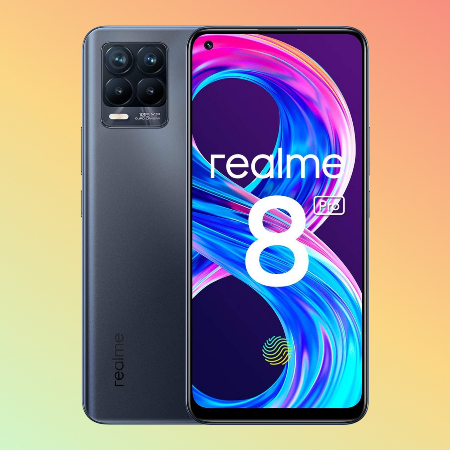 Realme 8 UK Punk Black 6GB+128GB 177g, 6 + 128 GB