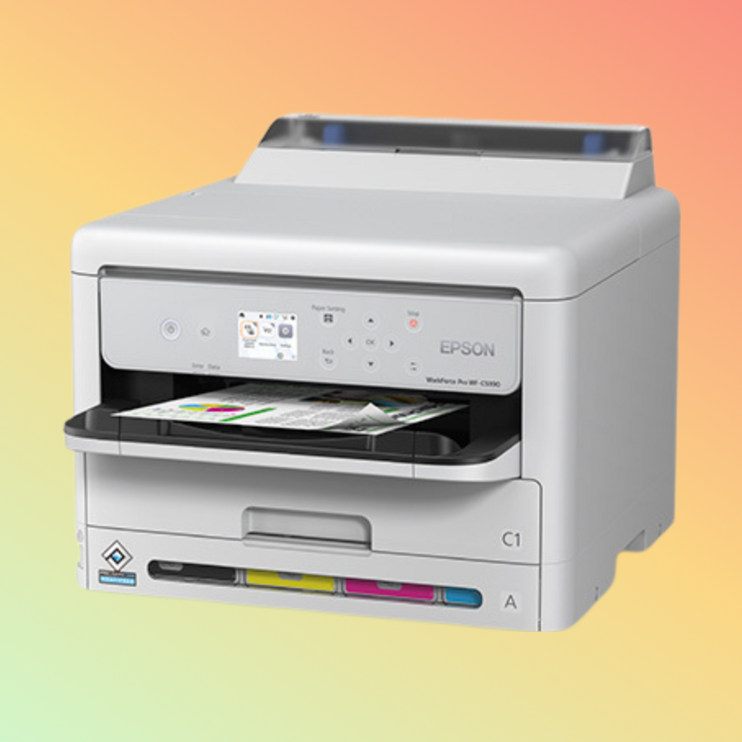 E-pson WorkForce Pro WF-C5390 A4 25ppm Color Inkjet Printer WF-C5390a Colour label printer