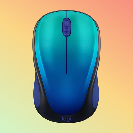 Logitech Design Collection Limited Edition Wireless Mouse BLUE AURORA