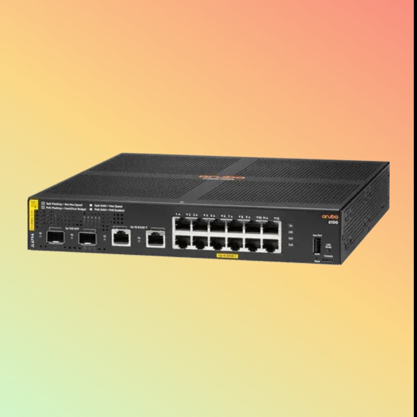 HPE Aruba CX 6100 (JL679A) Switch - 12 x Gigabit Ethernet BASE-T Ports