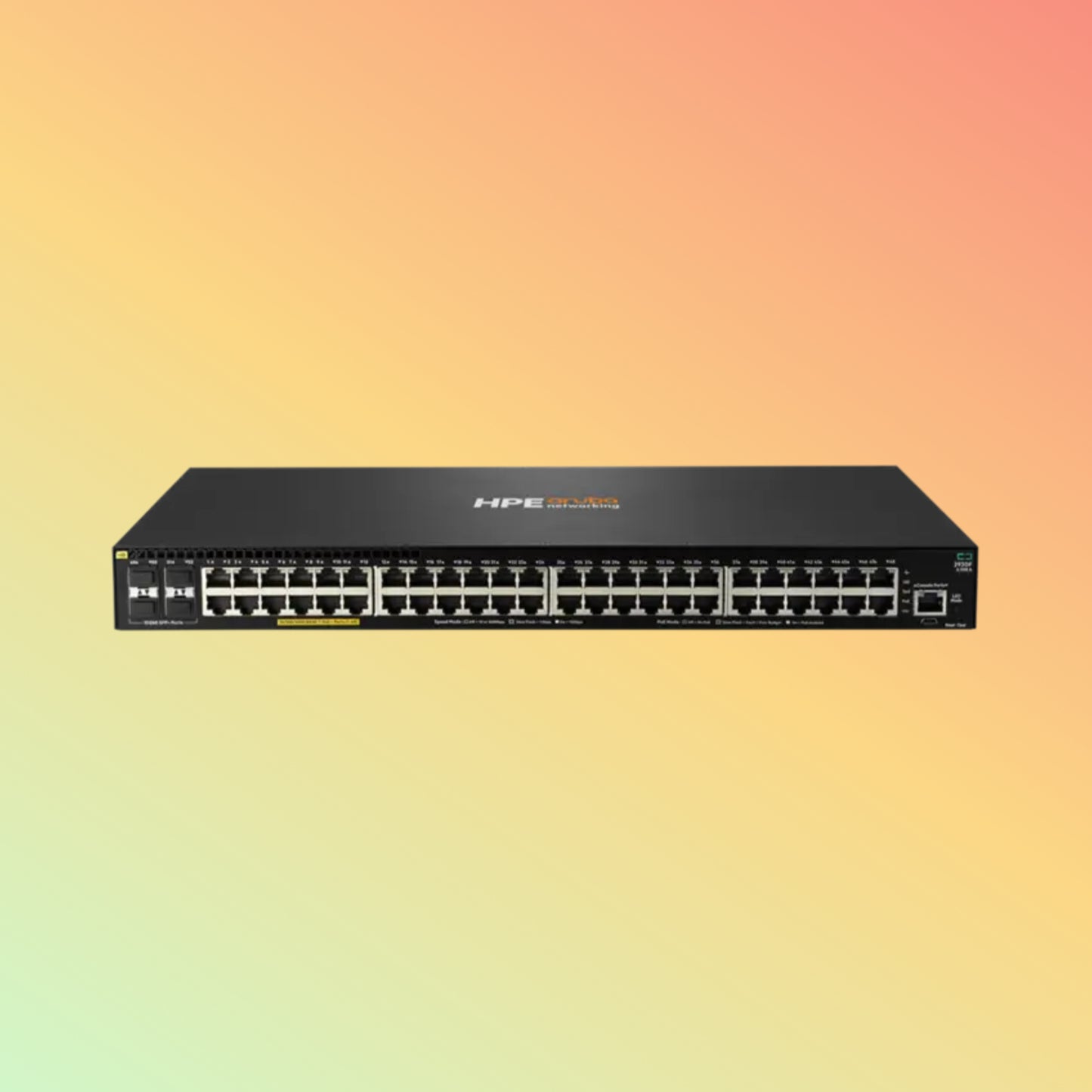 HPE Aruba 2930F (JL558A) Switch - 48 x Gigabit Ethernet PoE+ Ports RJ-45, 4 X SFP+ 1/10GbE Ports