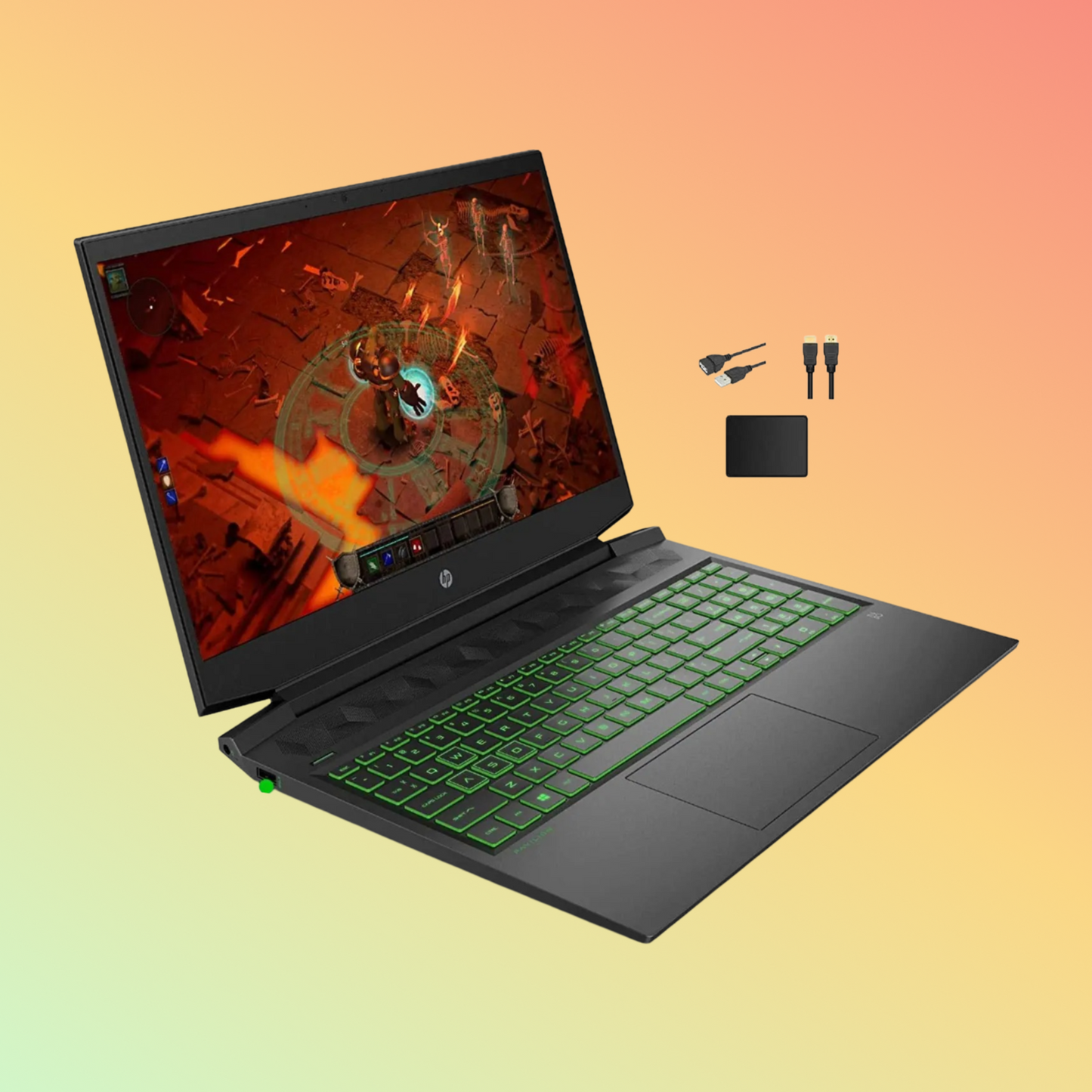 HP PAVILION 15-EC2046NE Gaming Laptop - Ryzen 7-5800H, 16GB, 1TB HDD + 256GB, NVIDIA GEFORCE RTX 3050Ti 4GB, 15.6" FHD