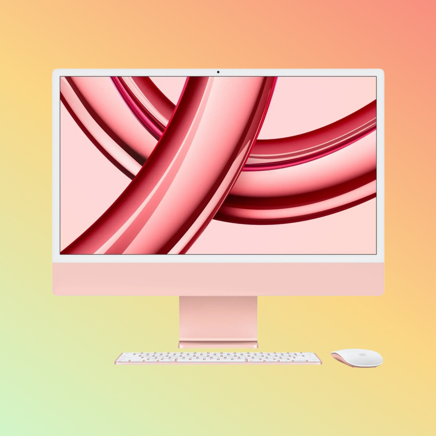 Apple iMac M3 (2024) MQRD3LL/A: 24" 4.5K, 8-Core CPU/GPU, 16-Core Neural, 256GB - Pink