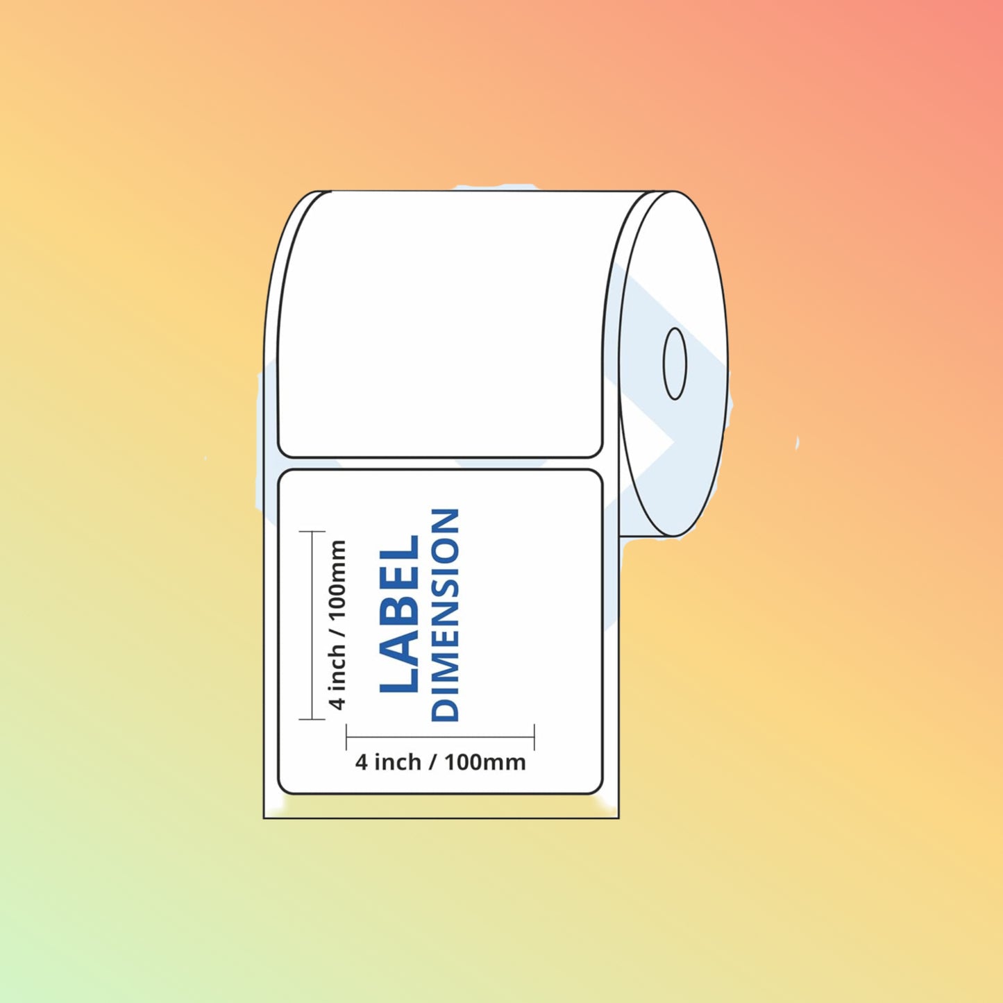 BARCODE LABEL (500 PER ROLL) 100mmX100mm