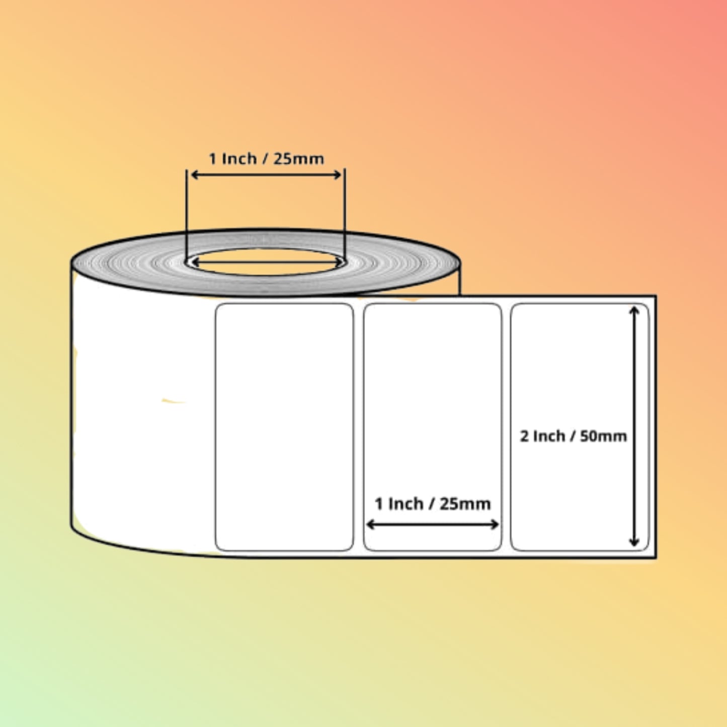 BARCODE LABEL (1000 PER ROLL) 26mmX15mm