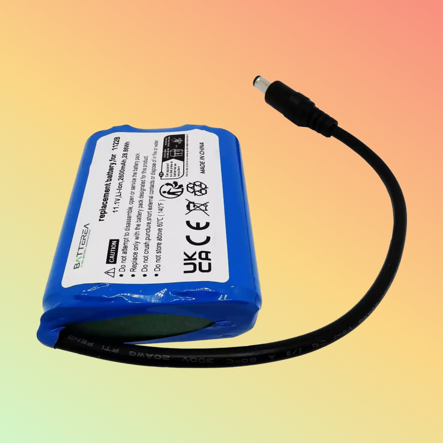 BATTEREA 11.1V 2600mAh Heat clothing battery for Venture Heat MC 1645,ZMCB2200, replaces 1122b, li-ion