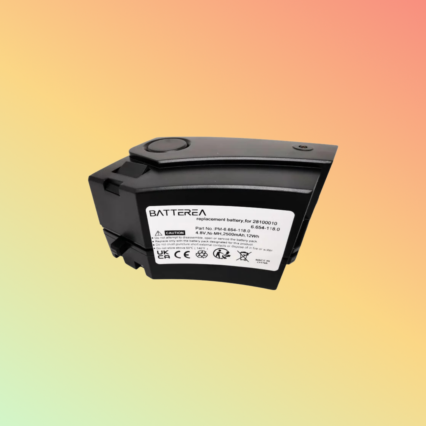 BATTEREA battery for Karcher KC55, replaces 28100010, 6.654-118.0, Ni-MH, black, 4.8V, 2500mAh