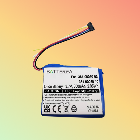 BATTEREA Replacement battery for Garmin Edge 510, replaces 361-00050-03, 361-00050-10, Li-ion, 3.7V 800mAh
