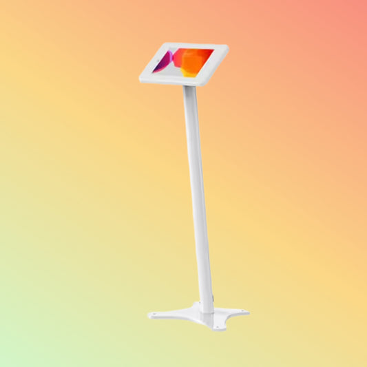 MAKEN SF-1301 Key Locked Tablet Enclosure 360 Degree Rotation Floor Pole Display Stand Tablet Floor Stand For Ipad