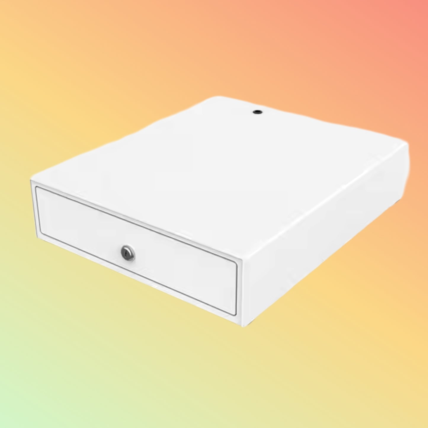 MAKEN EK-300 White Pos Electronic 3 Bill 4 Coins Mini Cash Drawer Metal Cash Register Lock Box Small