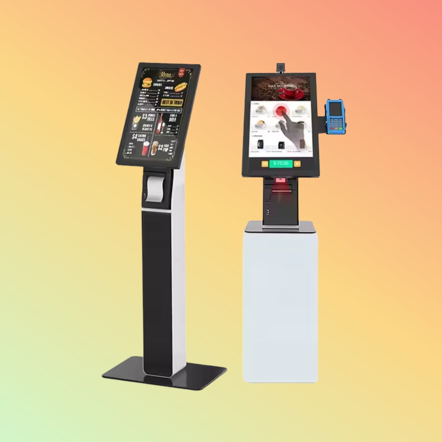 MAKEN Self Ordering Payment Kiosk Display Terminal Machine Counter Top Self Checkout Kiosk Restaurant