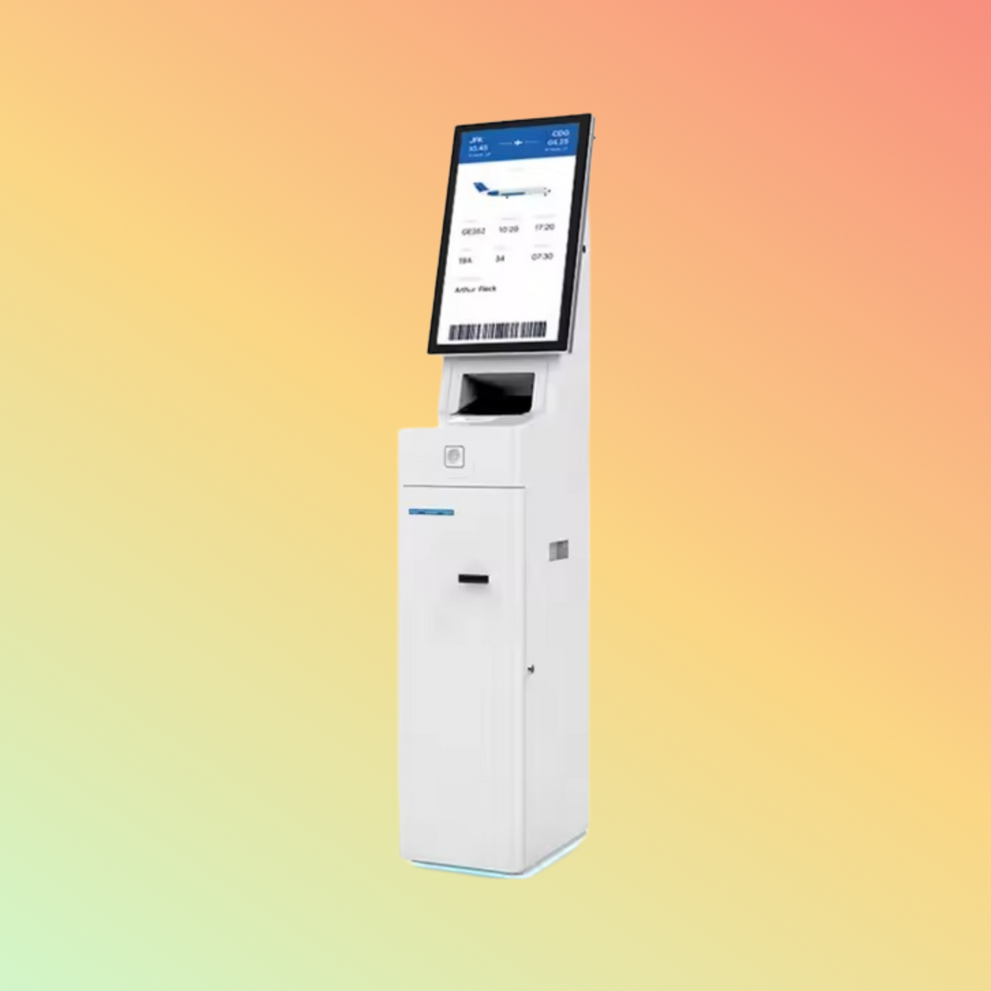 MAKEN 21.5 Inch touch screen interactive Information kiosk hotel check in with Card Dispenser