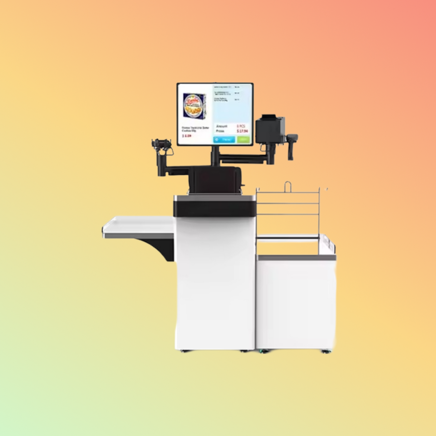 MAKEN 19 inch touchscreen checkout automated terminal machine kiosk self-checkout machine for supermarket