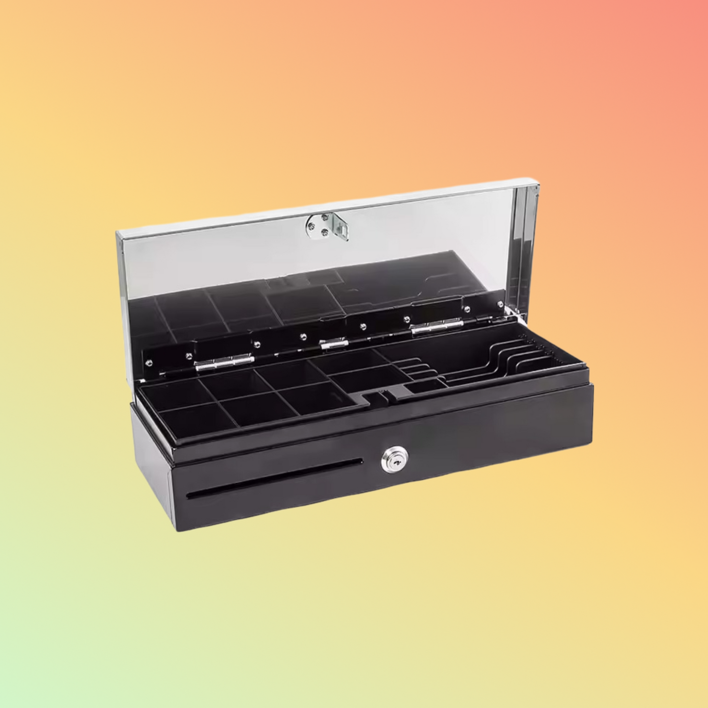 Kasrow KFT460 stainless cash drawer w/ thermal printer