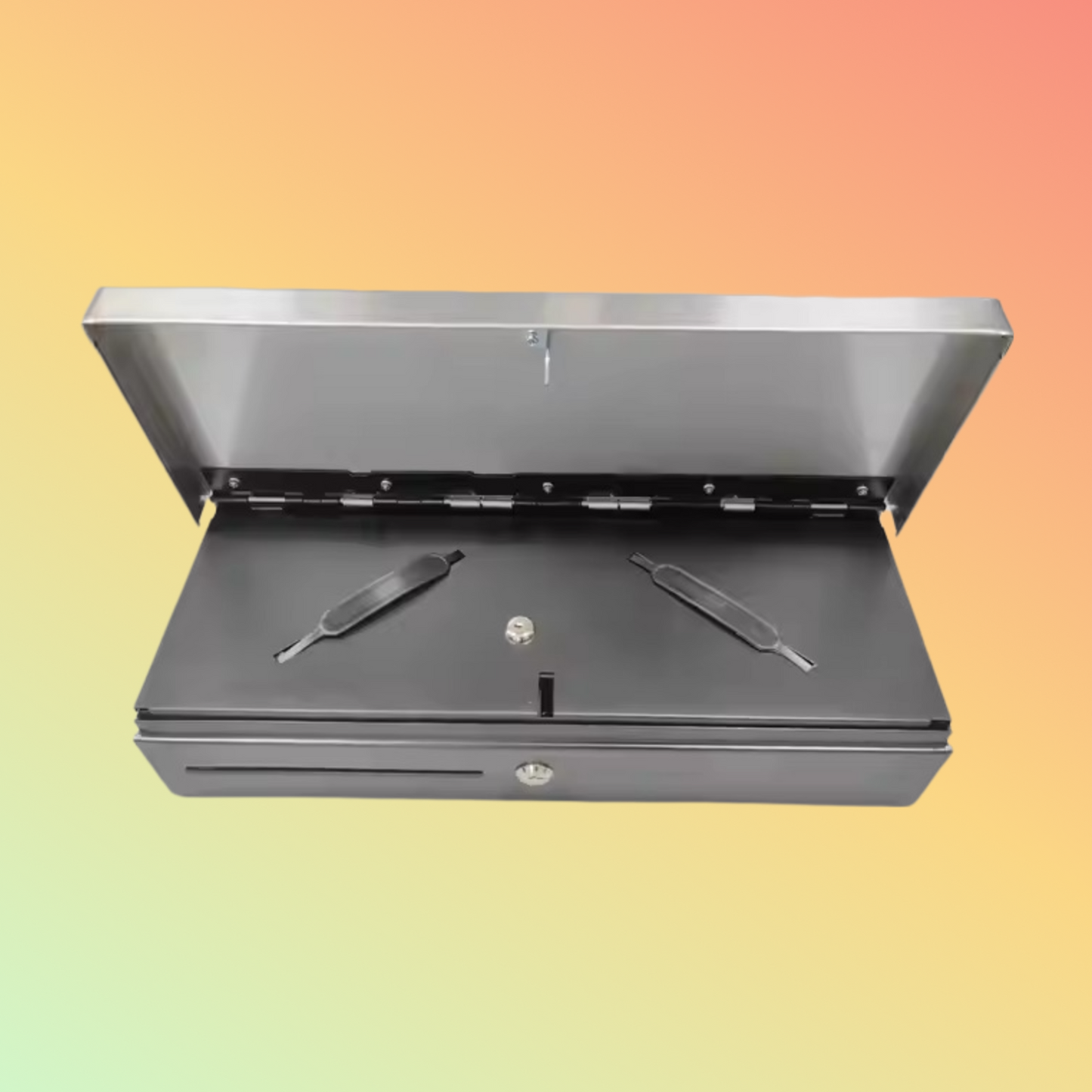 Kasrow KFT-460 USB metal cash drawer, 2-position lock, FlipTop