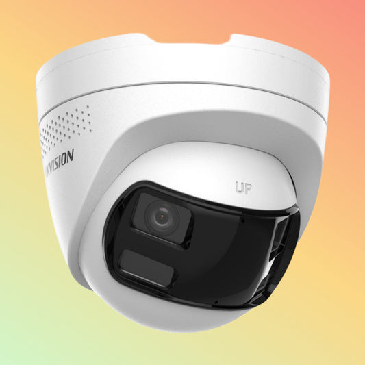 Hikvision 8 MP Dual Lens Stitched Wide Angle Smart Hybrid Light Fixed Turret Network Camera