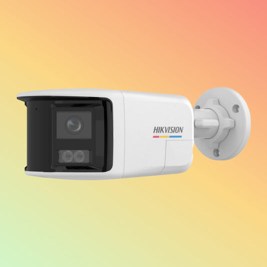 Hikvision DS-2CD1T67G2HP-LIUF/S(L)(RB) 6 MP Dual Lens Stitched Wide Angle ColorVu with Smart Hybrid Light Fixed Bullet Network Camera