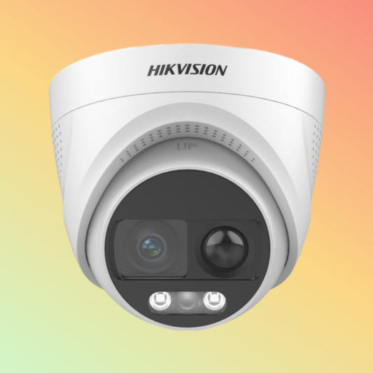 Hikvision DS-2CE72DF3T-PIRXOS 2 MP ColorVu PIR Siren Audio Fixed Turret Camera