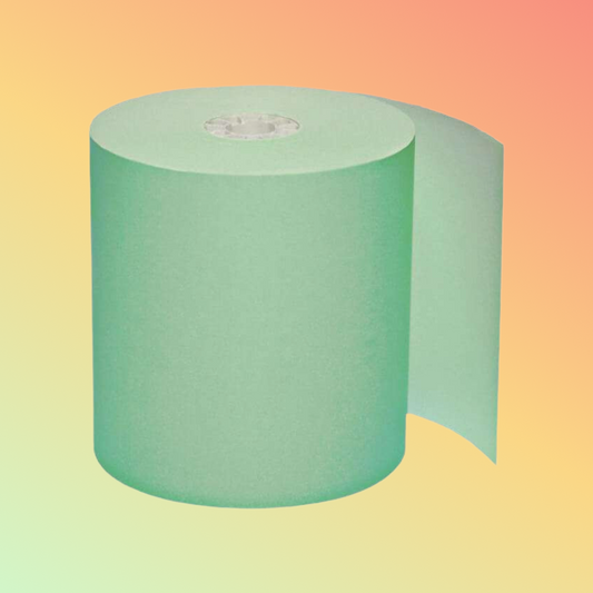3 1/8" x 230' Green Thermal Paper Rolls