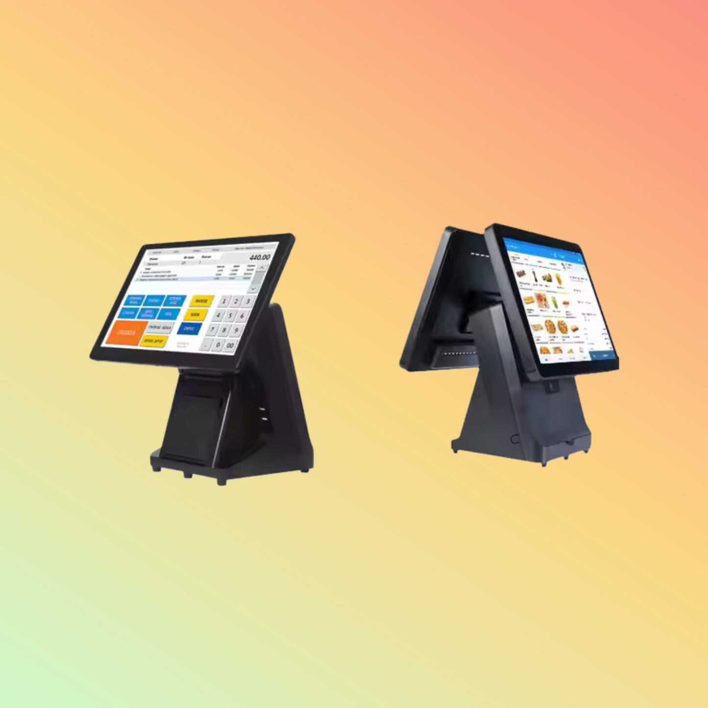 Geesung 15 Inch 15.6 Inch POS System Dual Screen