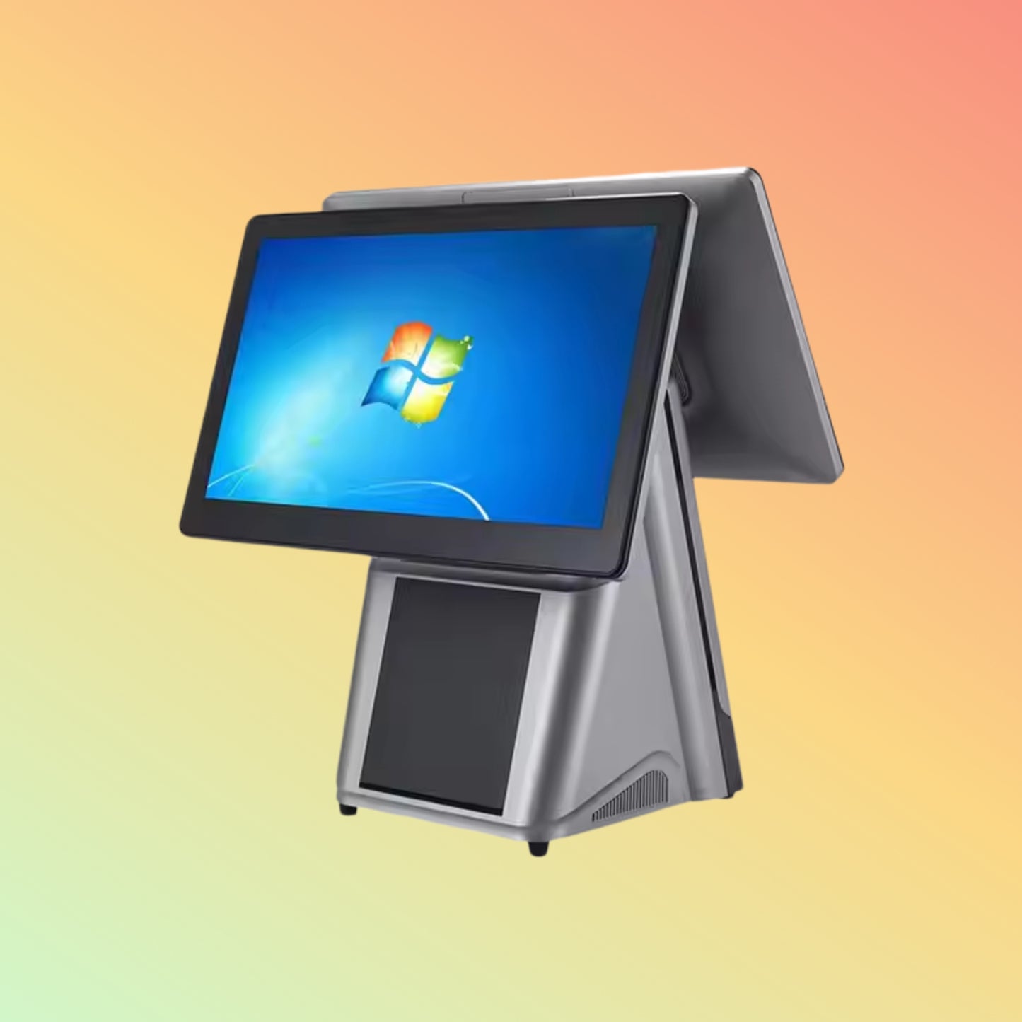 Geesung 15 Inch Touch POS Machine POS Retail Systems With VFD Customer Display