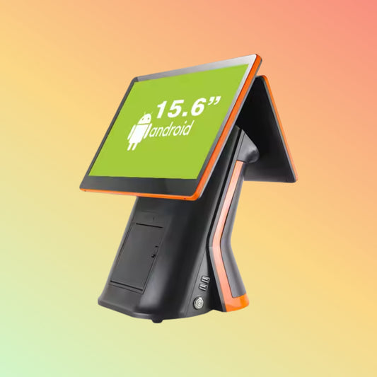 Geesung 15/15.6" Dual Screen Android POS System: All-in-One Terminal