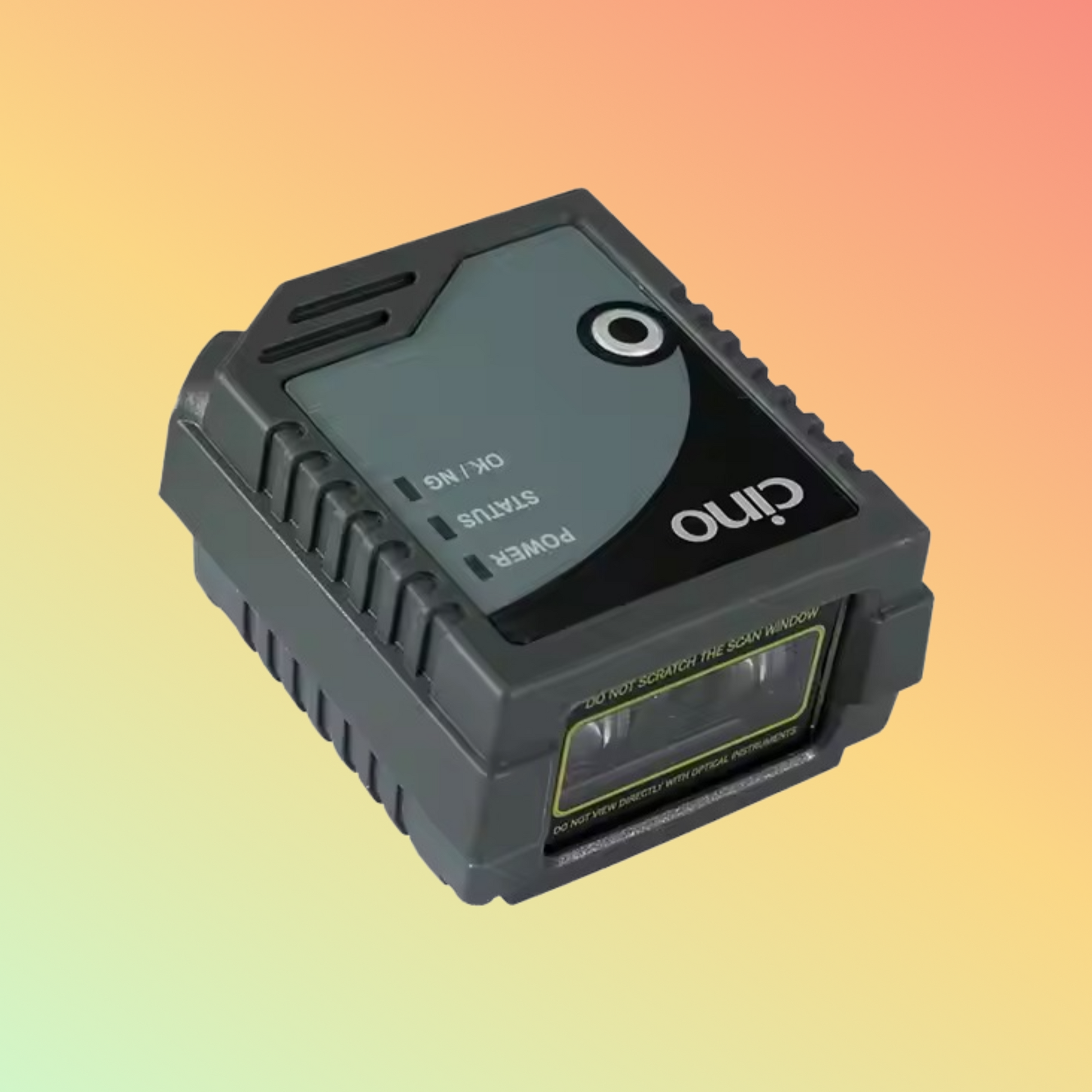 Efficient CINO Fuzzyscan FA480 fixed mount scanner, designed for seamless 2D barcode reading in automated setups