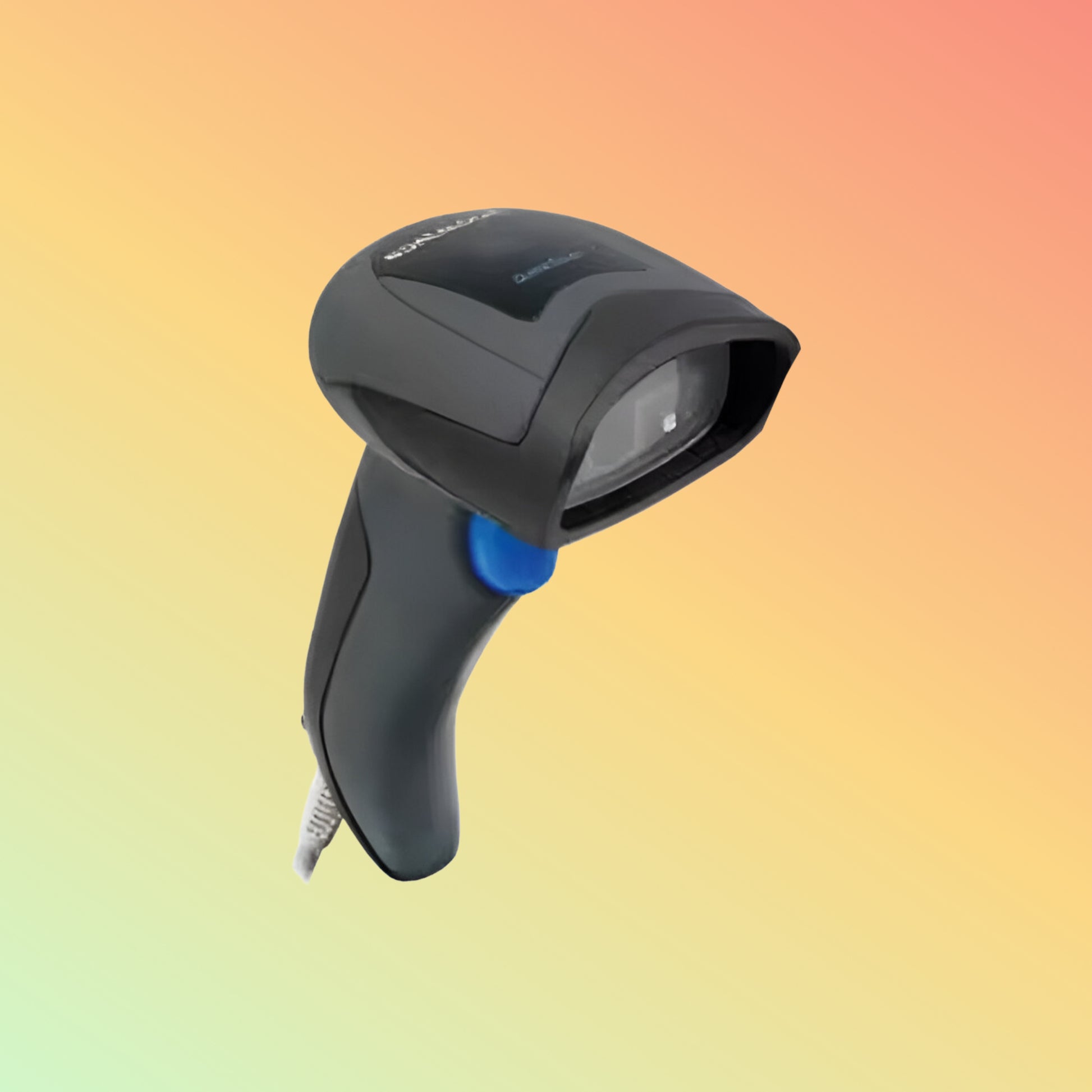 Datalogic QuickScan I QD2400 QD2430 model with stand, ideal for hands-free 2D barcode scanning