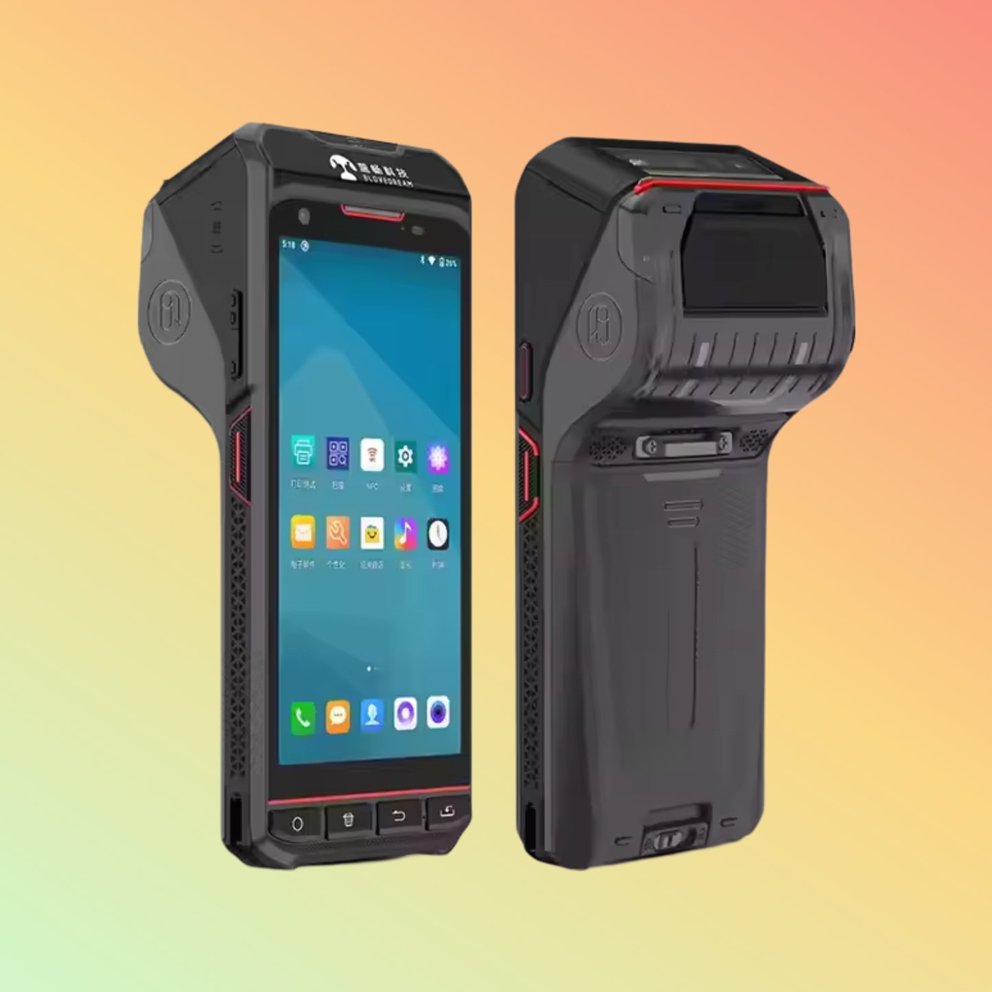 5" Handheld PDA with RFID, Thermal Printing, Android 10 for Tolling