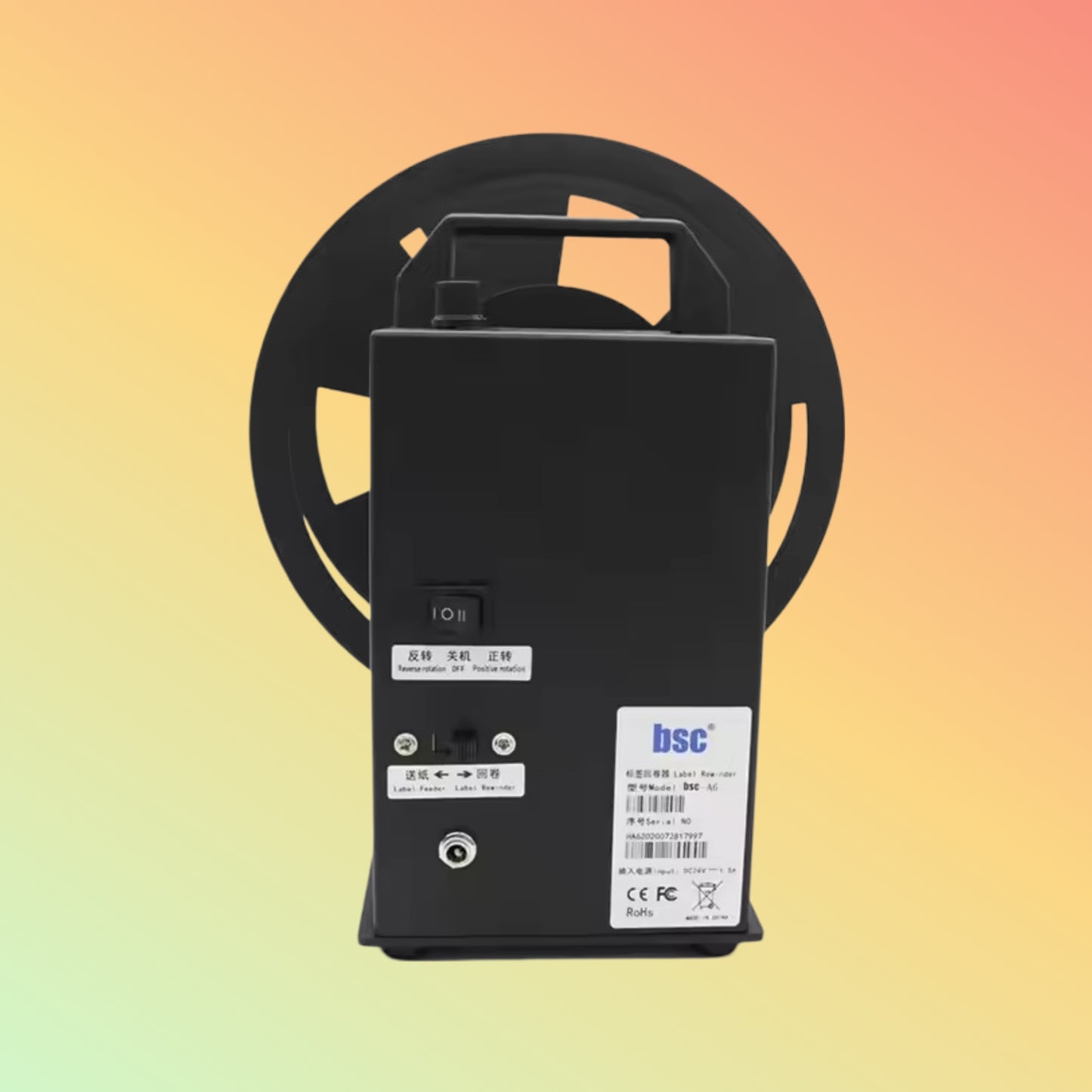 Automatic Label Rewinder for Barcode Printer