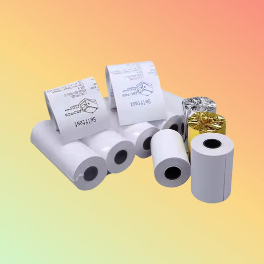 Thermic 80x80mm Thermal Rolls: 100% Wood Pulp, White & Colored